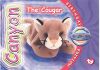 TY Beanie Babies BBOC Card - Series 4 Birthday (PURPLE) - CANYON the Cougar (Mint)