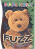 TY Beanie Babies BBOC Card - Series 4 - Beanie/Buddy Right (SILVER) - FUZZ the Bear (Mint)