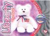 TY Beanie Babies BBOC Card - Series 4 Birthday (SILVER) - LIBEARTY the Bear (Mint)