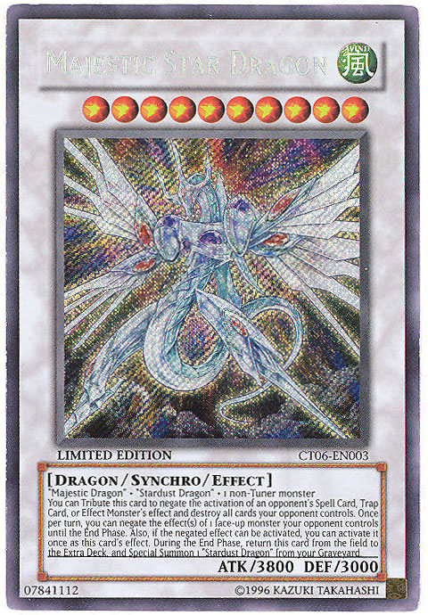 Yu-Gi-Oh Card - CT06-EN003 - MAJESTIC STAR DRAGON (secret rare