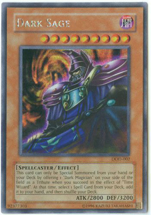 Yu-Gi-Oh Card - DOD-002 - DARK SAGE (secret rare holo) (Mint ...