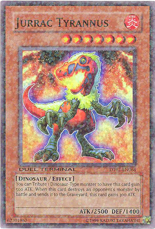 Yu-Gi-Oh Card - DT02-EN068 - JURRAC TYRANNUS (parallel super rare holo ...