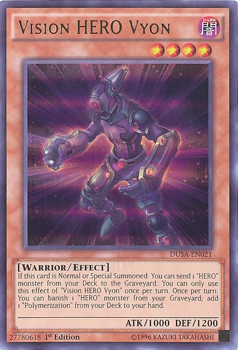 Yu-gi-oh Card - Dusa-en021 - Vision Hero Vyon (ultra Rare Holo) (mint 