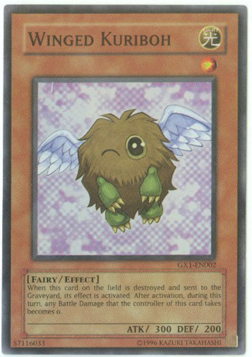 Yu-Gi-Oh Card - GX1-EN002 - WINGED KURIBOH (super rare holo)