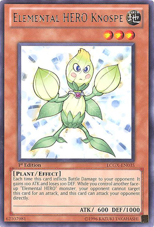 Yu-Gi-Oh Card - LCGX-EN035 - ELEMENTAL HERO KNOSPE (rare) (Mint ...