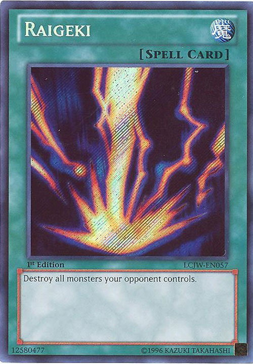 Yu-Gi-Oh Card - LCJW-EN057 - RAIGEKI (secret rare holo) (Mint ...