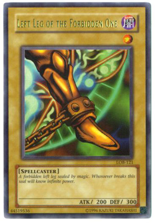 Yu-Gi-Oh Card - LOB-121 - LEFT LEG of the FORBIDDEN ONE (ultra rare ...