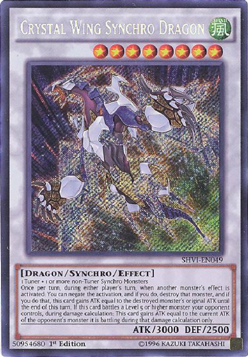 Yu Gi Oh Card Shvi En049 Crystal Wing Synchro Dragon Secret Rare Holo Mint Sell2bbnovelties Com Sell Ty Beanie Babies Action Figures Barbies Cards Toys Selling Online