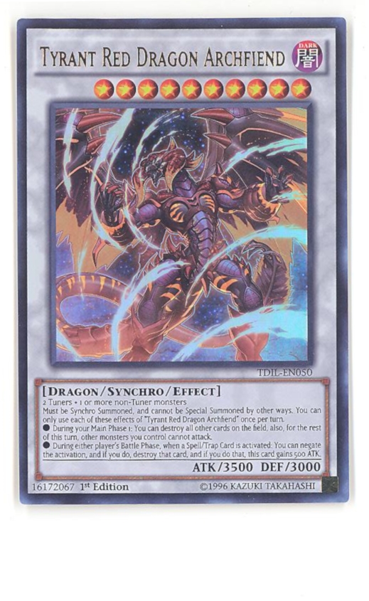 Yu Gi Oh Card Tdil En050 Tyrant Red Dragon Archfiend Ultra Rare