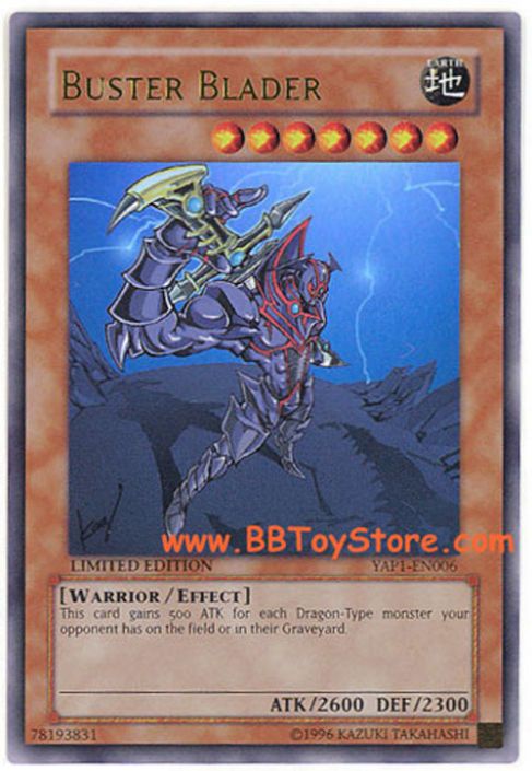 Yu-Gi-Oh Card - YAP1-EN006 - BUSTER BLADER (ultra gold rare holo) (Mint)